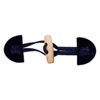 Houtje touwtje jassluiting blauw 150mm van UNION KNOPF 56693