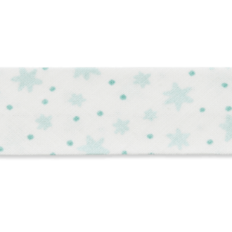 Biaisband met blauwe sterretjes van UNION KNOPF 7592