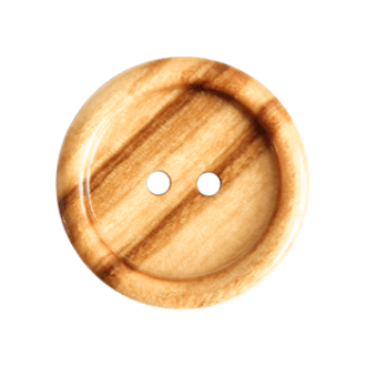 Houten knoop met donkere strepen van UNION KNOPF 453246