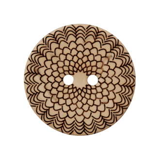 Kokosknoop met lijntjes 23mm van UNION KNOPF 453402