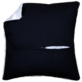 Kussenrug zwart met rits 45x45cm van VERACHTERT PN-0174417