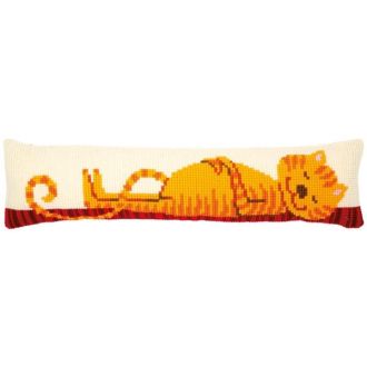 Poes kruissteek borduurpakket tochtkussen 80x20cm van VERVACO PN-0173047 