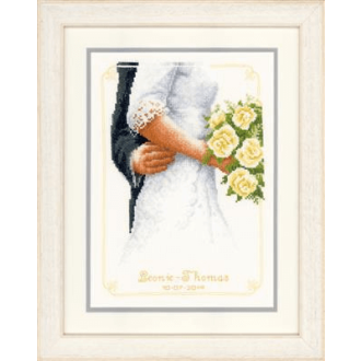 Kruissteek borduurpakket bruidsboeket 20x28cm van VERVACO PN-0149274