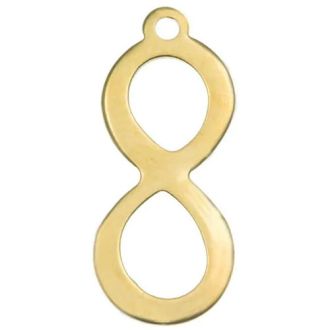 Stainless Steel Bedel Infinity 19x8x0.8 mm Goud Y2202