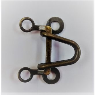 Grote metalen haak en oog sluiting 25mm van UNION KNOPF 59421