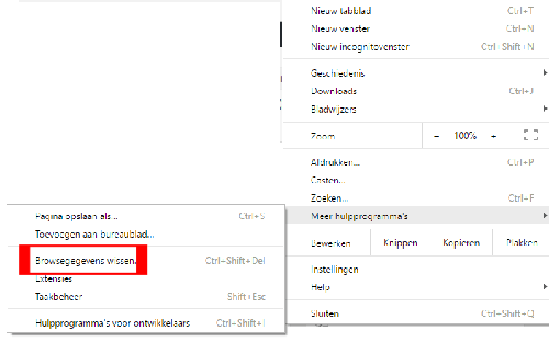 Chrome browsegegevens wissen