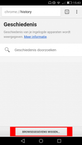 Android chrome browsegegevens wissen