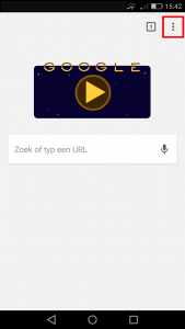 Android chrome menu