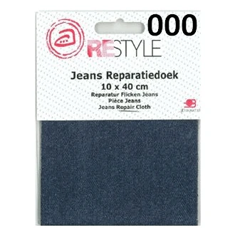 Jeans strijkbaar reparatiedoek 10x30cm van RESTYLE 015.79106