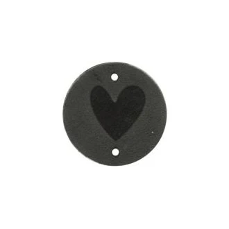 Ronde hart leren label L30mm x B30mm van Restyle 013.10215