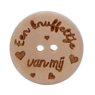 Houten Knoop Een knuffeltje van mij 25mm, 3 stk van DURABLE 020.1126