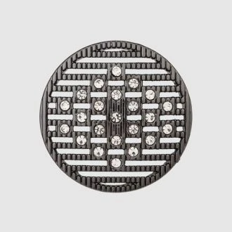 Metalen knoop met strass 23mm zwart UNION KNOPF 453958.088