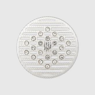 Metalen knoop met strass 23mm zilver UNION KNOPF 453958.082