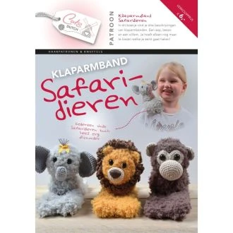 Patroonboekje Klaparmband Safaridieren van CUTEDUTCH 056.36812