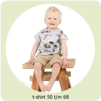 Naaipatroon T-shirt maat 50 t/m 68 van ADIY 056.ADIY15