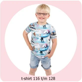 Naaipatroon T-shirt maat 116 t/m 128 van ADIY 056.ADIY18