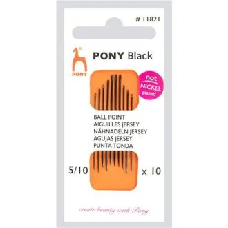 Ballpoint jersey naainaalden 5-10 PONY BLACK 073.11821