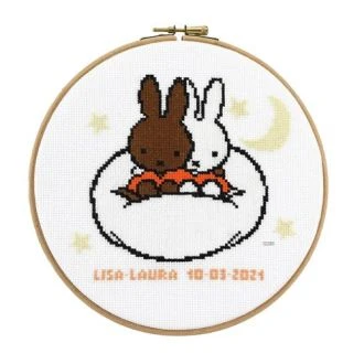 Nijntje en Nina geboorte vriendjes borduurpakket PAKO 076.276056