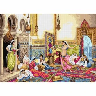 The Harem Dance kruissteek bedrukt borduur gobelin 50x70cm van ORCHIDEA 089.2732R