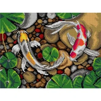 kruissteek bedrukt borduur gobelin