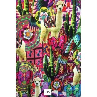 Folk Tales All-over stretch stof van KNIPIDEE 14321