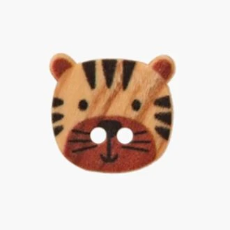 Houten dieren knoop tijger 15mm van UNION KNOPF 0454292 015 0018