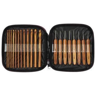 Haaknaaldenset 1-10 mm bamboo