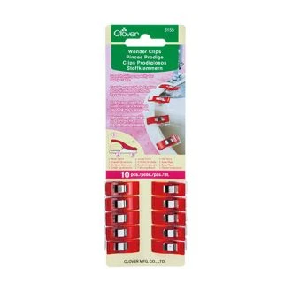 Wonderclips stofklemmen rood 10 stuks CLOVER 086.3155