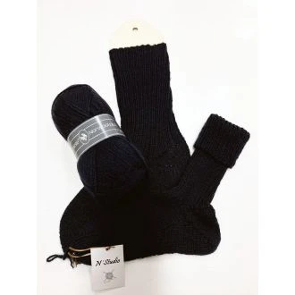 Geitenwollen sokken 210 donkerblauw