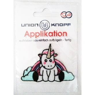 Rainbow Unicorn 7cm applicatie van UNION KNOPF 2337.90
