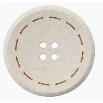 Knoop van katoen/polyester gerecycled creme van UNION KNOPF 453739