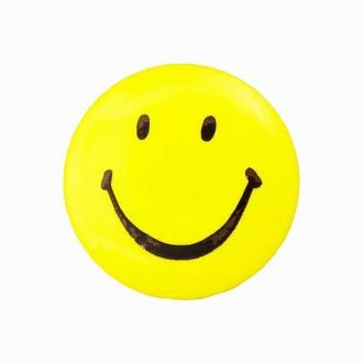 Polyester knoop Smiley 15mm geel UNION KNOPF 33048.038