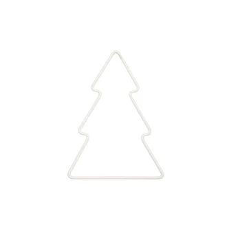 Metalen kerstboom frame 9x12cm wit RICO 38006.60.15
