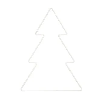 Metalen kerstboom frame 14.5x20cm wit RICO 38006.60.15