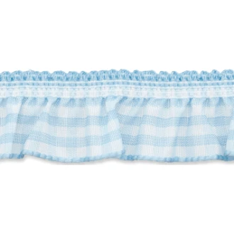 Geruit elastiek met plooitjes 20mm van UNION KNOPF 4002