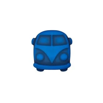 Polyester knoop op steeltje Bulli 18mm blauw UNION KNOPF 452864.066