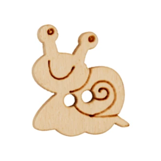 Houten knoop slakje 16mm van UNION KNOPF 452989