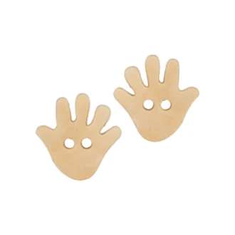 Houten knoop handje 18mm van UNION KNOPF 452990