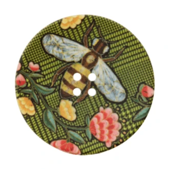 Insectenknoop met bloem 34mm van UNION KNOPF 453225