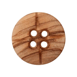 Houten knoop 4-gaats van UNION KNOPF 453245