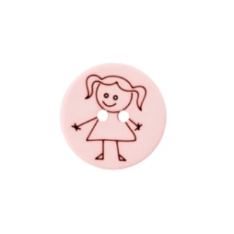 Knoop met meisje 15mm van UNION KNOPF 453682