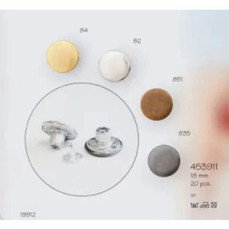 Metalen jeans knopen 18mm van Union Knopf 0453911 018