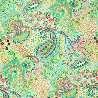 Dihappy Paisley Cotton Spandex green van KNIPIDEE 18824