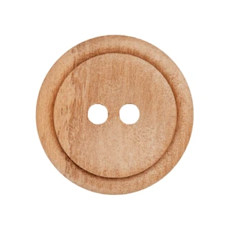 Houten knoop met randje van UNION KNOPF 46306