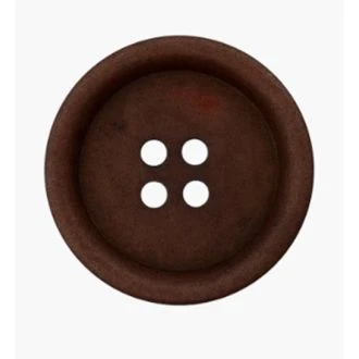 Corozo vier gaten knoop bruin van UNION KNOPF 0049493 012 0022