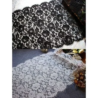 48-50cm breed bloemenkant band met wimpers 3m lang