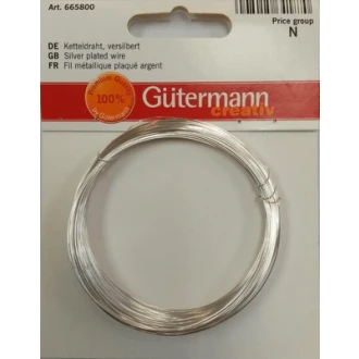 Verzilverd sieradendraad 0,4mm 20m van GUTERMANN 039.665800