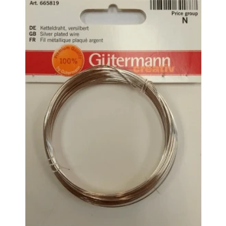 Verzilverd sieradendraad 0,6mm 20m van GUTERMANN 039.665819