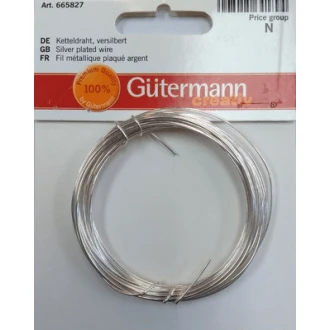 Verzilverd sieradendraad 0,8mm 6m van GUTERMANN 039.665827
