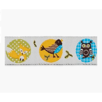 Lint met bosdiertjes 16mm van UNION KNOPF 7101 kl12